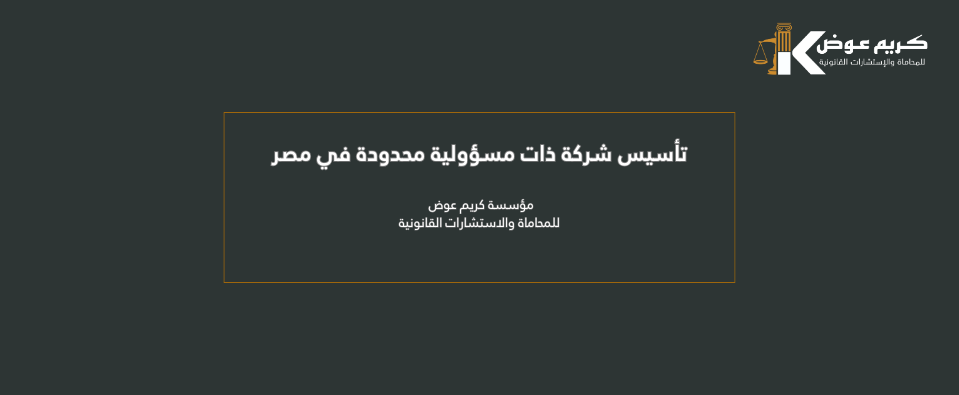 الشركة ذات المسؤولية المحدودة - تأسيس شركة ذات مسؤولية محدودة في مصر خطوة بخطوة