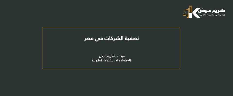 تصفية الشركات في مصر
