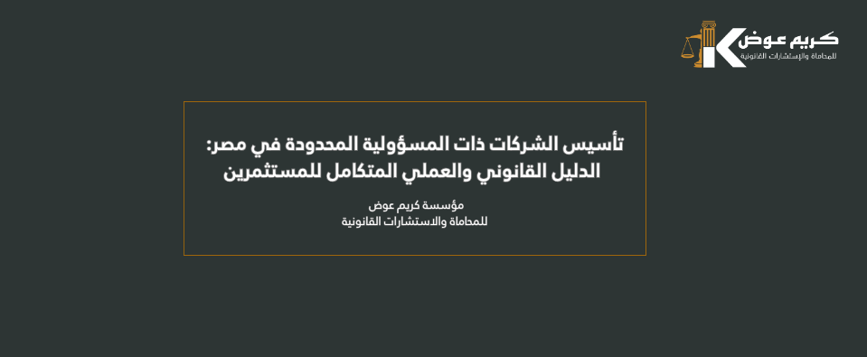تأسيس شركة ذات مسؤولية محدودة في مصر - محامي تأسيس شركات