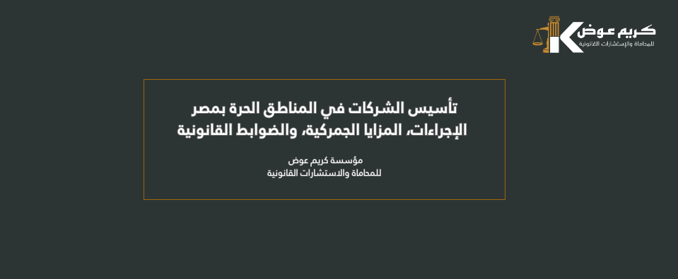 تأسيس الشركات في المناطق الحرة بمصر